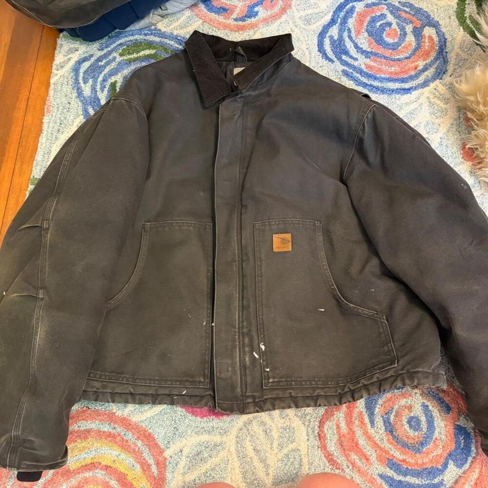 Vintage black carhartt carpenter jacket